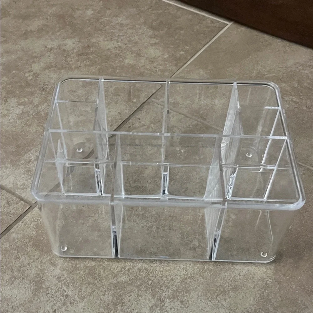 Transparent Makeup Organizer with Multiple Compartments